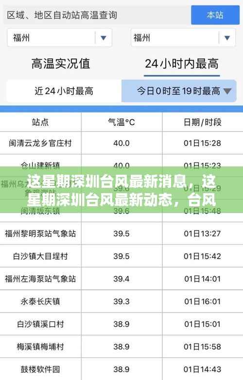 深圳台风最新动态,影响及应对措施全解析