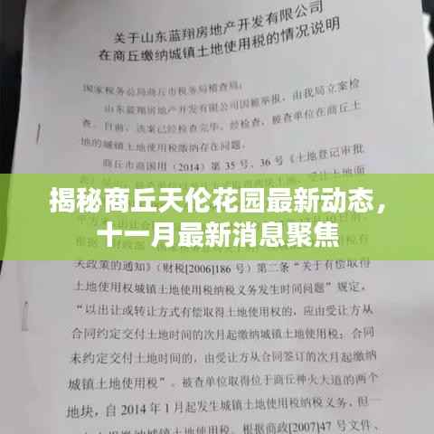 揭秘商丘天伦花园最新动态，十一月最新消息聚焦