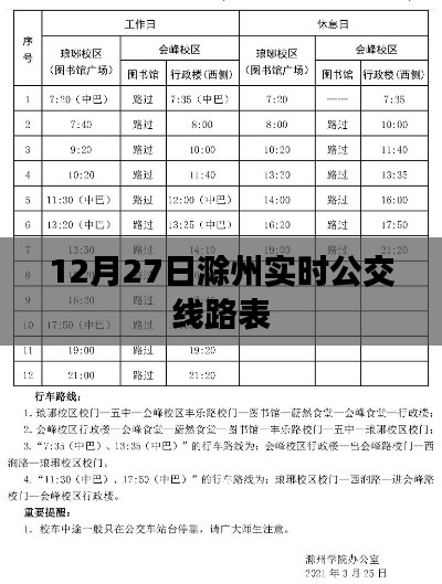 滁州实时公交线路表(最新更新)