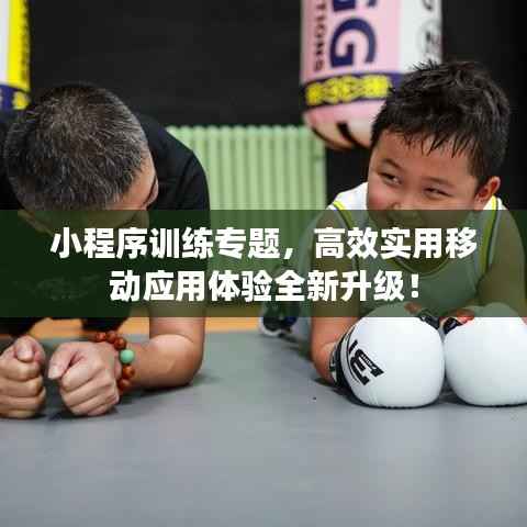 小程序训练专题,高效实用移动应用体验全新升级!