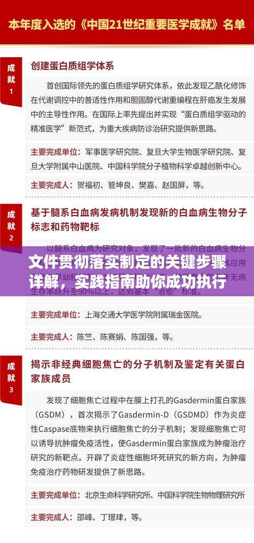 文件贯彻落实制定的关键步骤详解,实践指南助你成功执行!