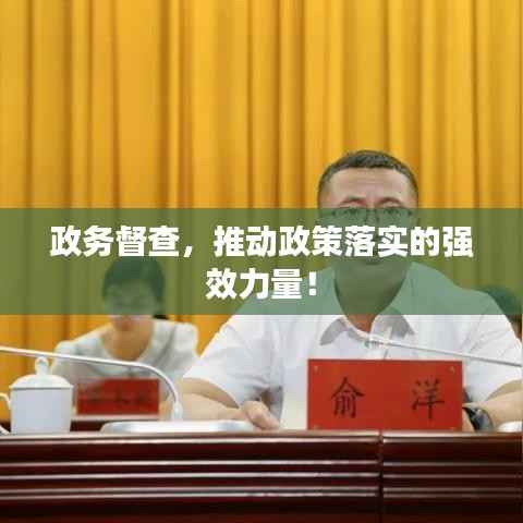 政务督查,推动政策落实的强效力量!