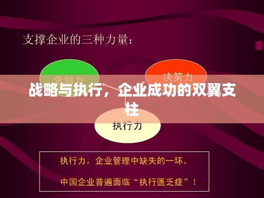 战略与执行，企业成功的双翼支柱