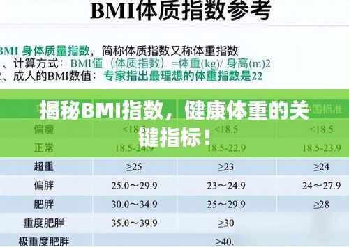 揭秘BMI指数,健康体重的关键指标!